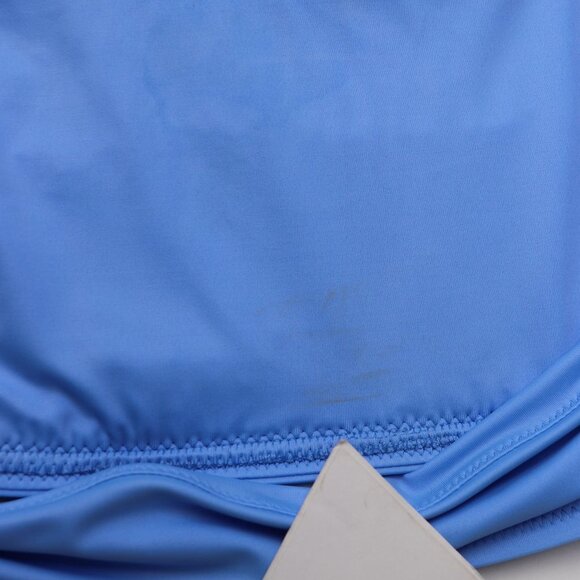 NWT Tori Praver Renee Smocked Bandeau Strapless Swimwear Bikini Top Capri Blue M - Picture 9 of 9